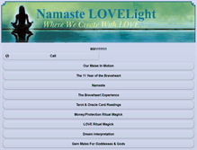 Tablet Screenshot of namastelovelight.com
